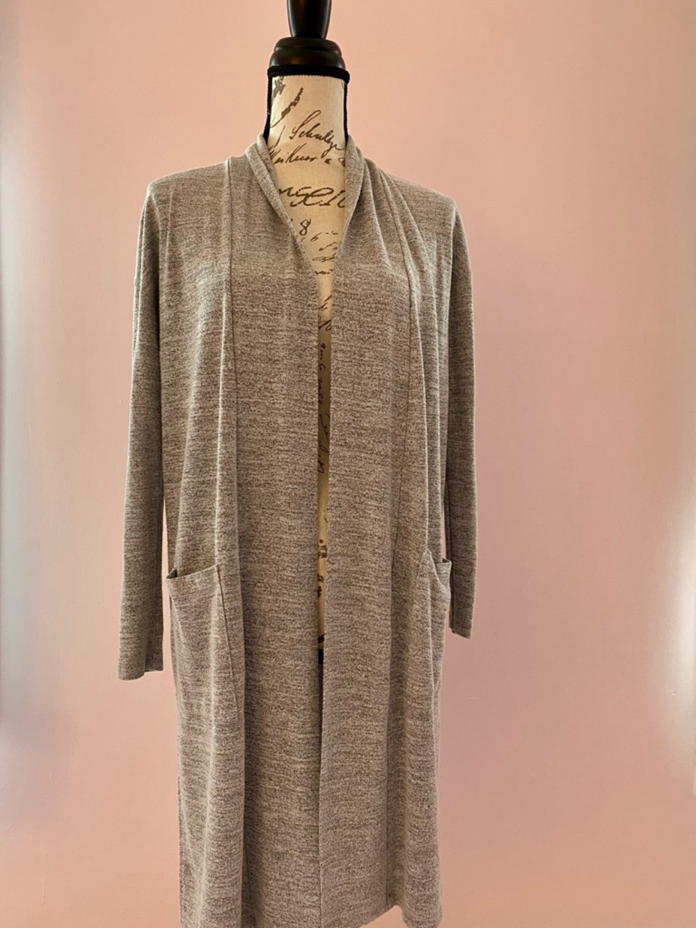 Banana Republic Heather Gray Open-Front Cardigan